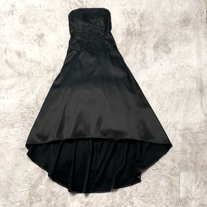 Rampage strapless dress with embellished bodice and lace up back